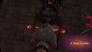 Citor3 3D VR Game Recording SFM Rubber long breasts GF milks sub on sybian with lots of precum