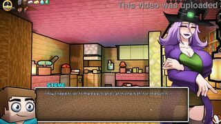 HornyCraft [Minecraft Parody Anime game PornPlay ] Ep.14 the swamp witch thank us with a Cutie fellatio