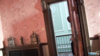 Captured thieves got inside an anal foursome that involves double penetration with the big titted blonde milfs