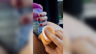First time double penetration with my dildos