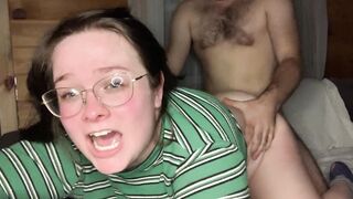 Adorable young dark hair with long jugs ejaculates on camera for the first time and LOVES it