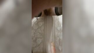 Stupid whore is ordered to asshole on a sex toy