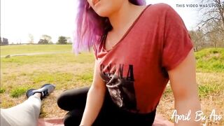 APRIL DRINKS LOTS OF PISS OUTSIDE INSIDE OUTDOORS