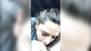 Amazing hot Turned On Barely Legal gives a sloppy head in Outside