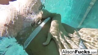 Buxom Alison Tyler takes a bath tub bath-tub and grind herself down