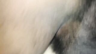 Monster black dick destroying little white ass