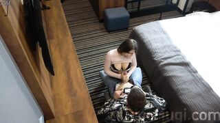Dude after the first date offers a beauty dark hair to