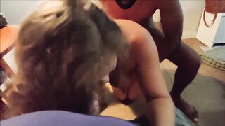The huge cock covered my ex-fiance very well, and she