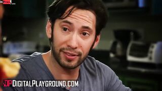 DigitalPlayground - Jade Nile Follows Her Stepdad To A Bdsm Dungeon Where She Has A Rough Three-Way