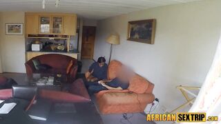 Tight African Snatch Spread Before Cum Covered Facial Throat Pie Fills Black Skank Up