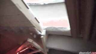 Stepbrother banged! his stepsister stuck inside the table