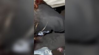 College skank sucking off me & my Brother off / letting us cumm into her mouth