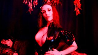 Bombshell Mom Bondage Domina Gf Eva Pvc Fem Dom BONDAGE Dominatrix Leather Boots Kink Older Heels