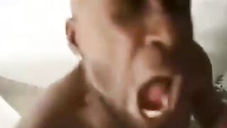 3 blacks caught a young goddess inside the WC and boned her with huge cocks