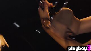 Cute teen Elilith Noir playing with fire
