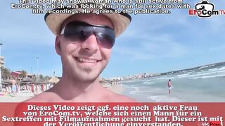 German 19 Yo anal pick up at beach for three-way ffm