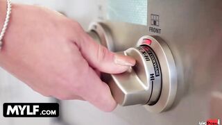 MYLF - Long Tit Housewife Squeezed On Burglars Dick And Bounces
