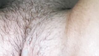 Fantastic fisting bushy cunt.