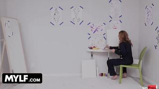 MYLF - Smoking Bae Artistic Milf With Gigantic Boobies Seduces