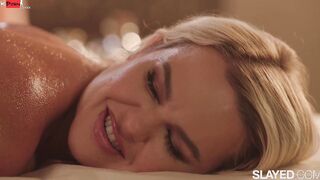 SLAYED Cutie blonde Jazmin licks every inch of Vic's Hot bod