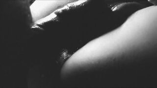 Slowly and gently at first, then fast and rough. 4K detailed cumshot