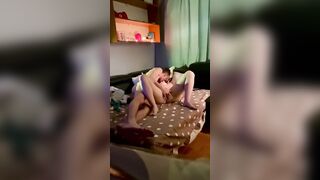 Wifey fisting and fucking, cum in
