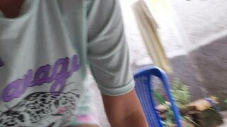 desperate to peeing urine on her friend's shoes, will she be upset by the joke? she comments