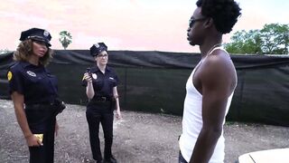 Naked police women planted weed to punish blowjob