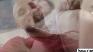 Busty tranny analed by stepsis boyfriend 2