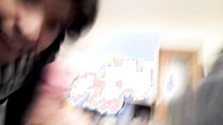 Twinks friend blowjob before sleeping with cumshot drinking
