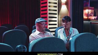 Nasty lovers fucking into a outside cinema - Athena Faris, Ricky Spanish