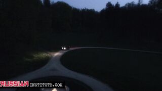 Hidden night date with a beauty dark hair