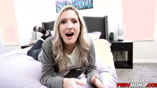 Stepmom Reagan Lush give her stepson a welcome back gift into bed ride his cock and making him miss her a lot