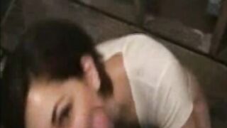 Hot milf sucking hubby dick and get facial