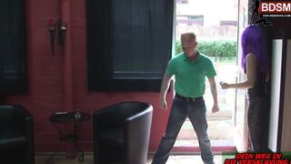 GERMAN FETISH - submissive sub gets painful hits from dom