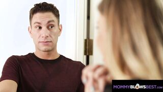 MommyBlowsBest - My Blonde Stepmom Gets Her Long Boobs Nailed Rough