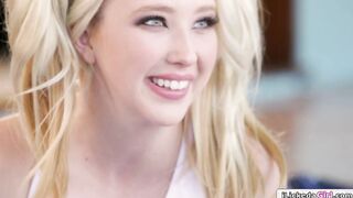 Petite lesbian facesitting blonde friend