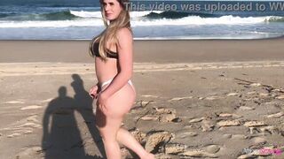 Beach adventure with the blonde with the huge ass! What a vision of paradise... - www.alinenovak.com