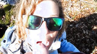 Facial in the forest in Germany