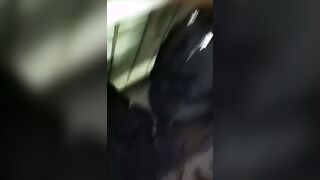 Risky jerk off in public shower