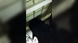 Risky jerk off in public shower