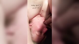 Restrained to the bed & a penis shoved into my mouth