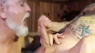 Polarbear Daddy Sucks & Licks Balls & Eats Cum