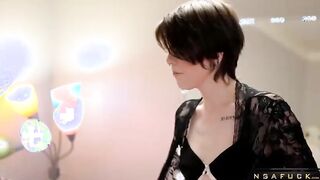 Leya Falcon Strap on Fucks TS Autumn Rain