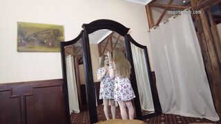 Amazingly Hot Long breasts Alice W came to visit the teacher