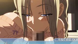 Hentai busty housewife helps horny guy to cum on her face