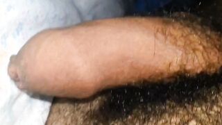 Process erection of my cock in the bed (22 year old)