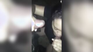 Cheating bimbo blows three cocks at the park