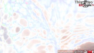 German slim amateur 18 year old do ffm 3-way outdoors in the pool point of see