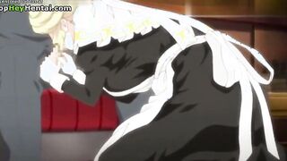 Hentai busty girl in stockings and uniform has sex